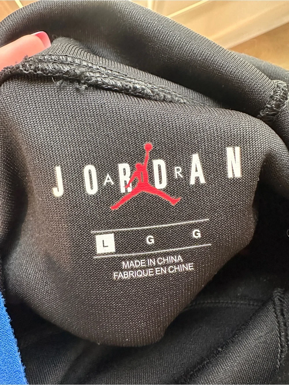 Jordan Black Hoodie with Red Jumpman Logo